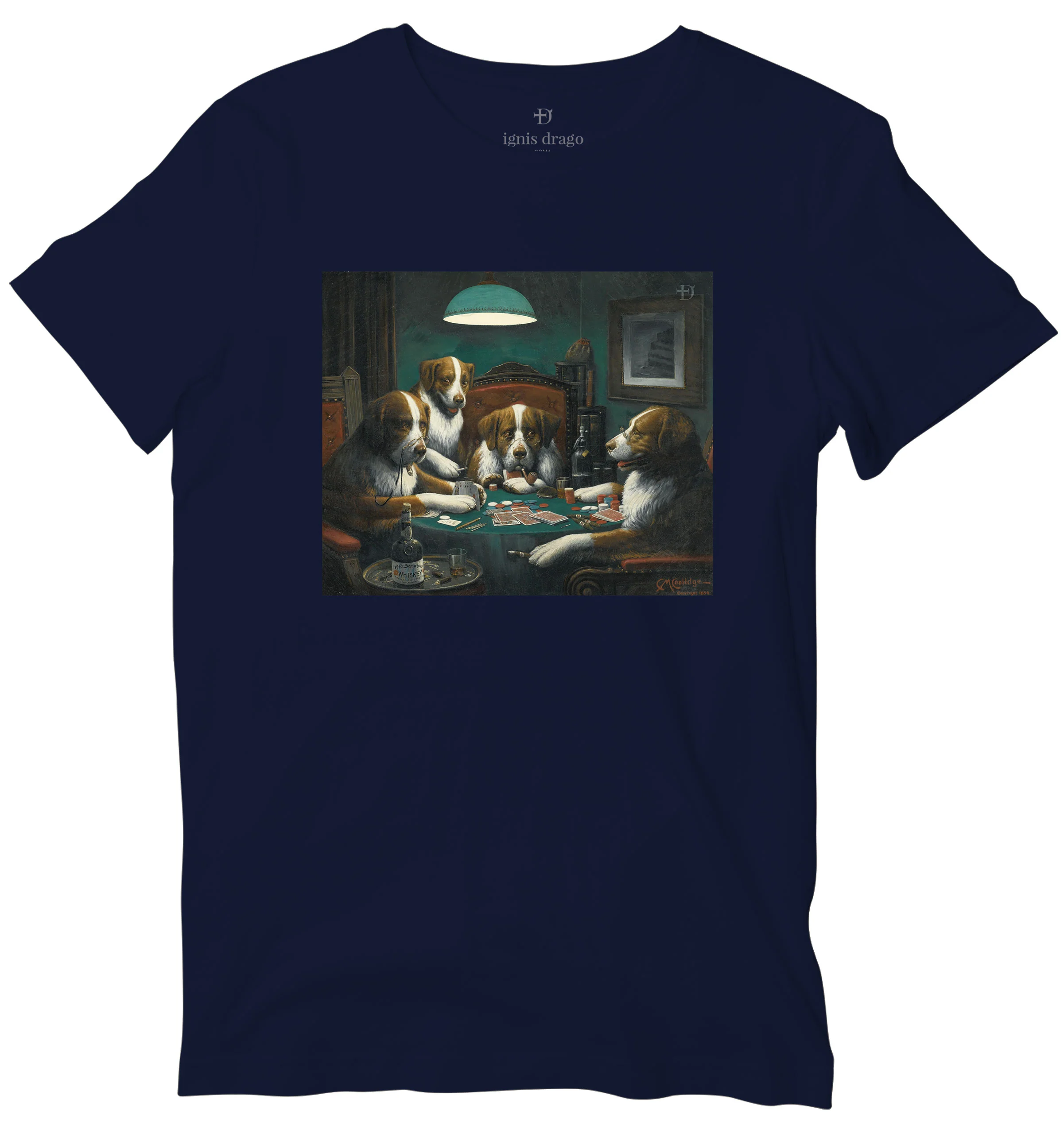 Dogs Playing Poker Art T-shirt - Image 7